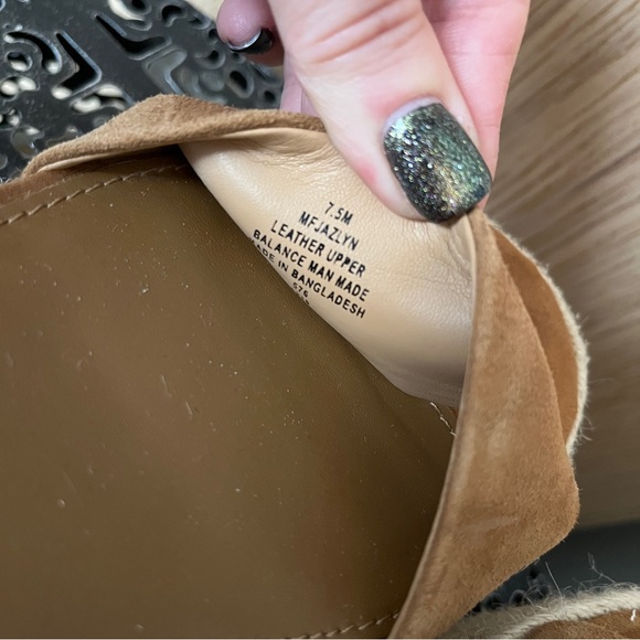 MARC FISHER Brown Suede Studded Platform Espadrilles - Picture 5 of 5